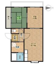第1古曽部ハイツの間取り画像