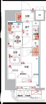 ハーモニーレジデンス横浜大通り公園EIRAKUの間取り画像