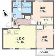 ディアスりんどう Aの間取り画像
