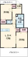 ウィスタリア大川の間取り画像