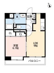 VINCENTE黒髪の間取り画像
