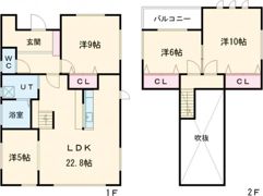 東峰貸家の間取り画像