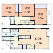 大谷北貸家戸建てB棟の間取り画像