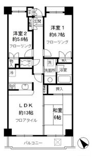 ラフィネ武蔵野の間取り画像