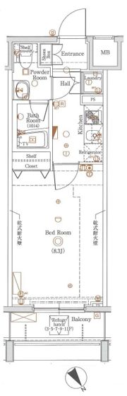 グラントゥルース田端の間取り画像