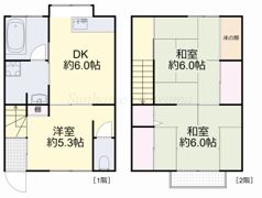 コーポ槇尾 東の間取り画像