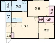 コスモアベニュー六条の間取り画像