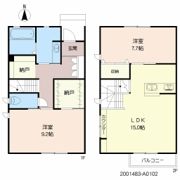 ヴィルヌーブ諏訪野 A棟の間取り画像