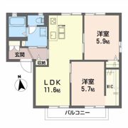 コンフォート山川 C棟の間取り画像