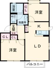 エクシードアネックス B棟の間取り画像