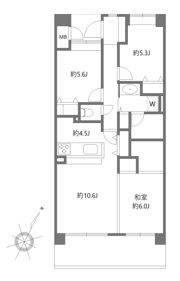 アソシエール溝の口の間取り画像