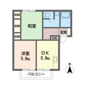 パストラル高倉 Aの間取り画像