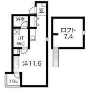 プランドール名駅の間取り画像