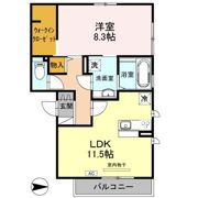 ソレイユ八尾の間取り画像