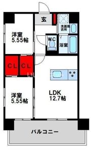 KSK南小倉コアプレイスの間取り画像