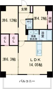KSK南小倉コアプレイスの間取り画像