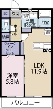 aruROOM高林の間取り画像