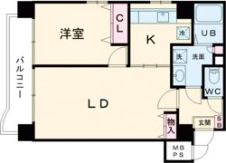 パルシオ三宮フラワーロードの間取り画像