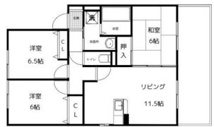 ジュネスコート清水の間取り画像