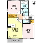 プリマ クレール B棟の間取り画像