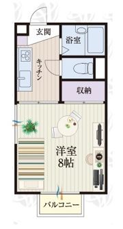 b'CASA水戸赤塚re-born A棟の間取り画像