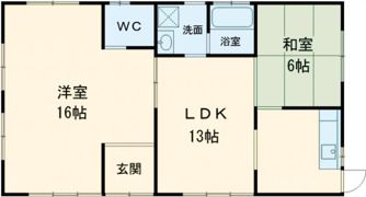 鵜沼朝日町4丁目 平家貸家の間取り画像