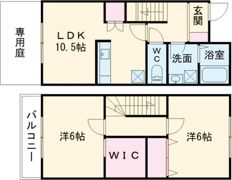 ヴェルジュ桃園公園パークスイートBの間取り画像
