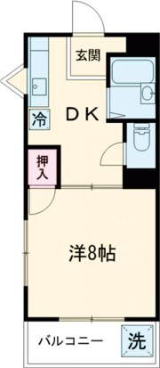 スカイコート大分大在の間取り画像