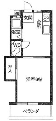 コーポみずたにの間取り画像