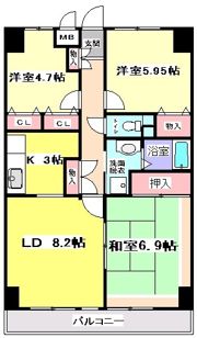 セザンつくし野の間取り画像