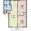 メビュース東城南Bの間取り画像