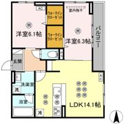 ノーブルミキの間取り画像