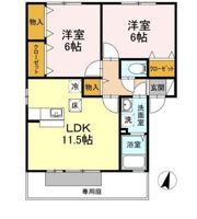 フォレストⅡ B棟の間取り画像