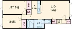 ソレイユDS Ⅰの間取り画像