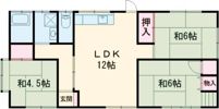 吉野七社貸家の間取り画像