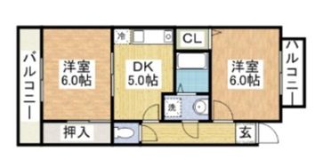 パラシオ福間の間取り画像