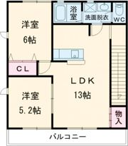 キャプリコーンエス A棟の間取り画像