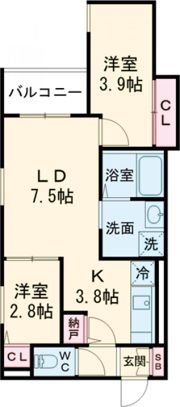 REGALEST喜連瓜破2の間取り画像