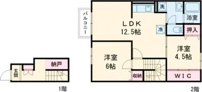 ハイツカワイの間取り画像