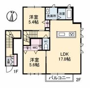 ペイトンプレイス A棟の間取り画像