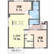 フレグランス日詰 Aの間取り画像