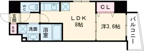 S-RESIDENCE広島駅EASTの間取り画像