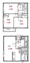 グランソフィア吉川中央 ABの間取り画像