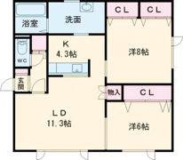 ソフィア東2－2の間取り画像