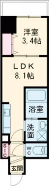 S-RESIDENCE白島broadの間取り画像