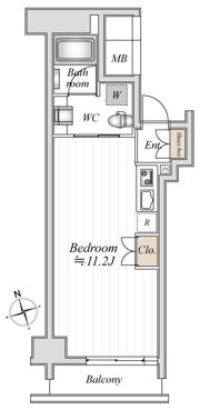 エスティメゾン川崎本町の間取り画像