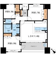 KDXレジデンス町田の間取り画像