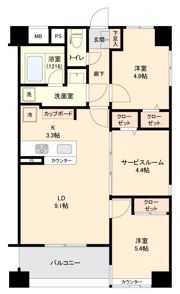 ドゥーエ妙典の間取り画像