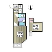 クレセントハイツ星の宮の間取り画像