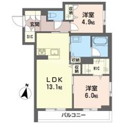 マロン・テイ 見和の間取り画像